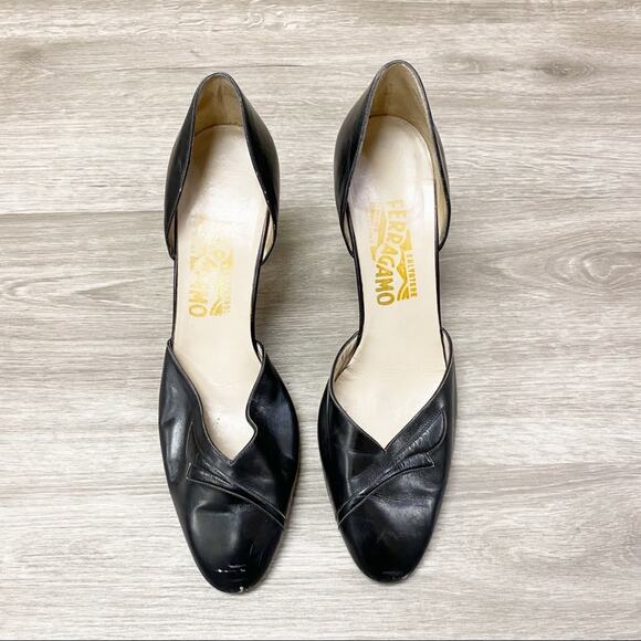 Salvatore Ferragamo Leather Heels Black 9 - Picture 8 of 10